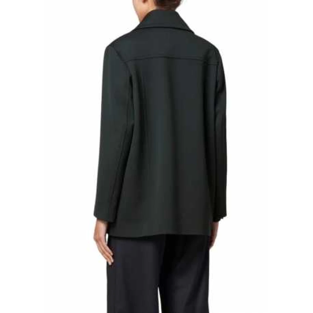 Paul Smith Groene Double-Breasted Erwtenjas Wollen Mix Green Dames