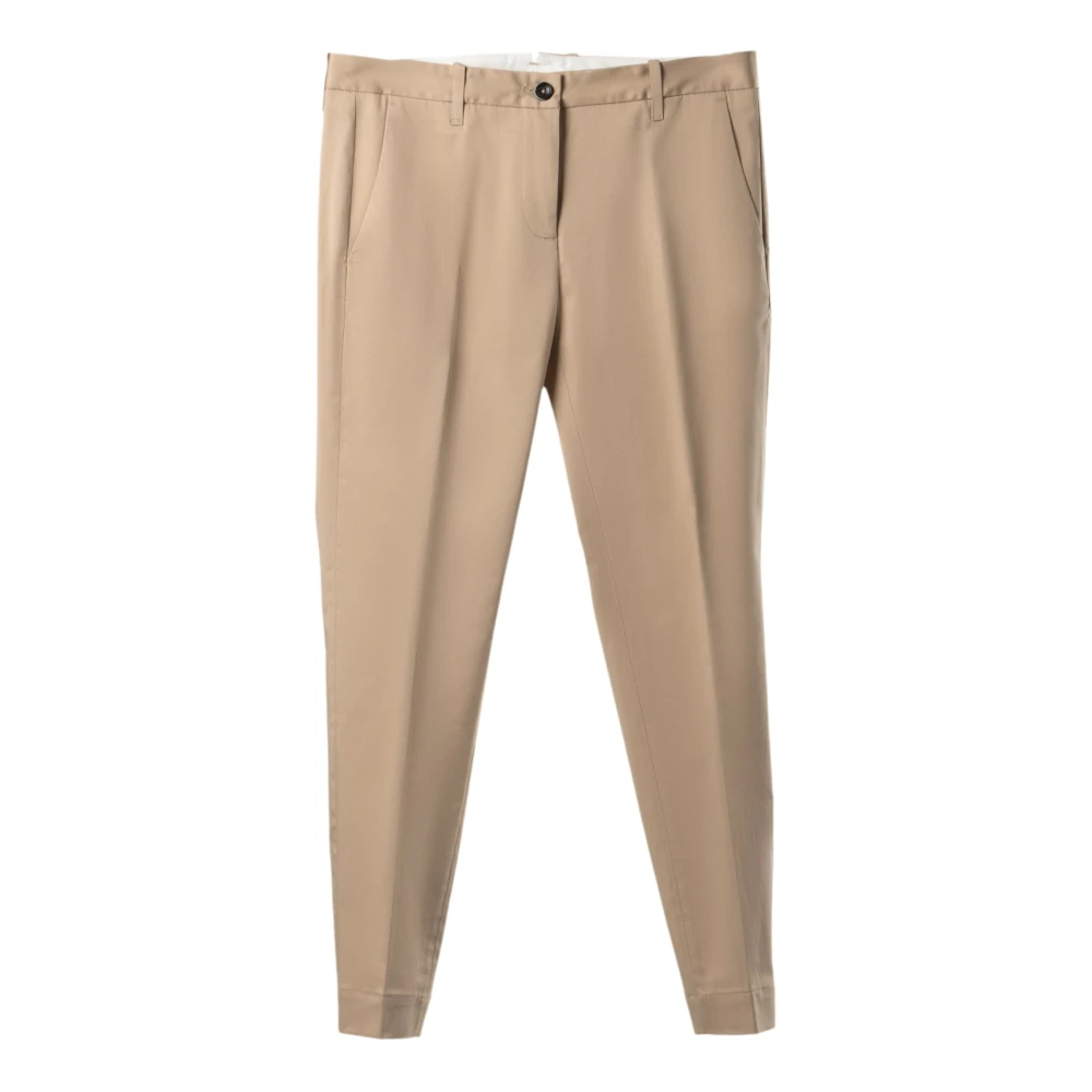 Nine In The Morning Luxe Katoenen Stretch Chino Broek Beige Heren