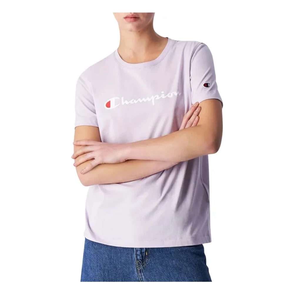 Champion Crewneck T-shirt Purple Dames