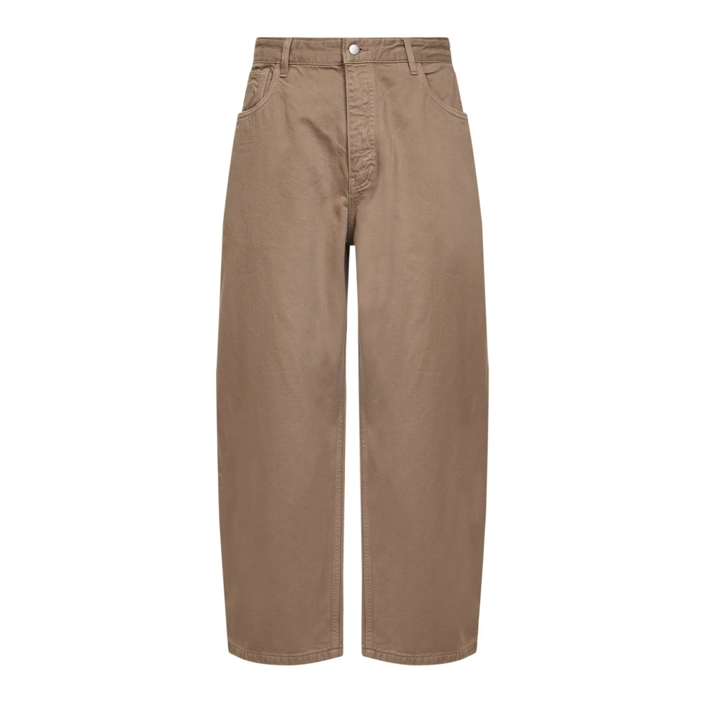 Studio Nicholson Men's Beige Paolo Denim Pant - Loose Fit Jeans - L - Jeans