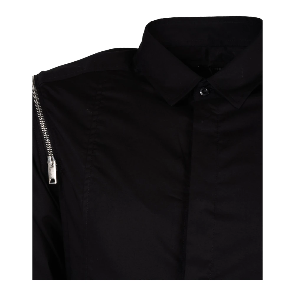Les Hommes Elegant Slim Fit Overhemd Black Heren