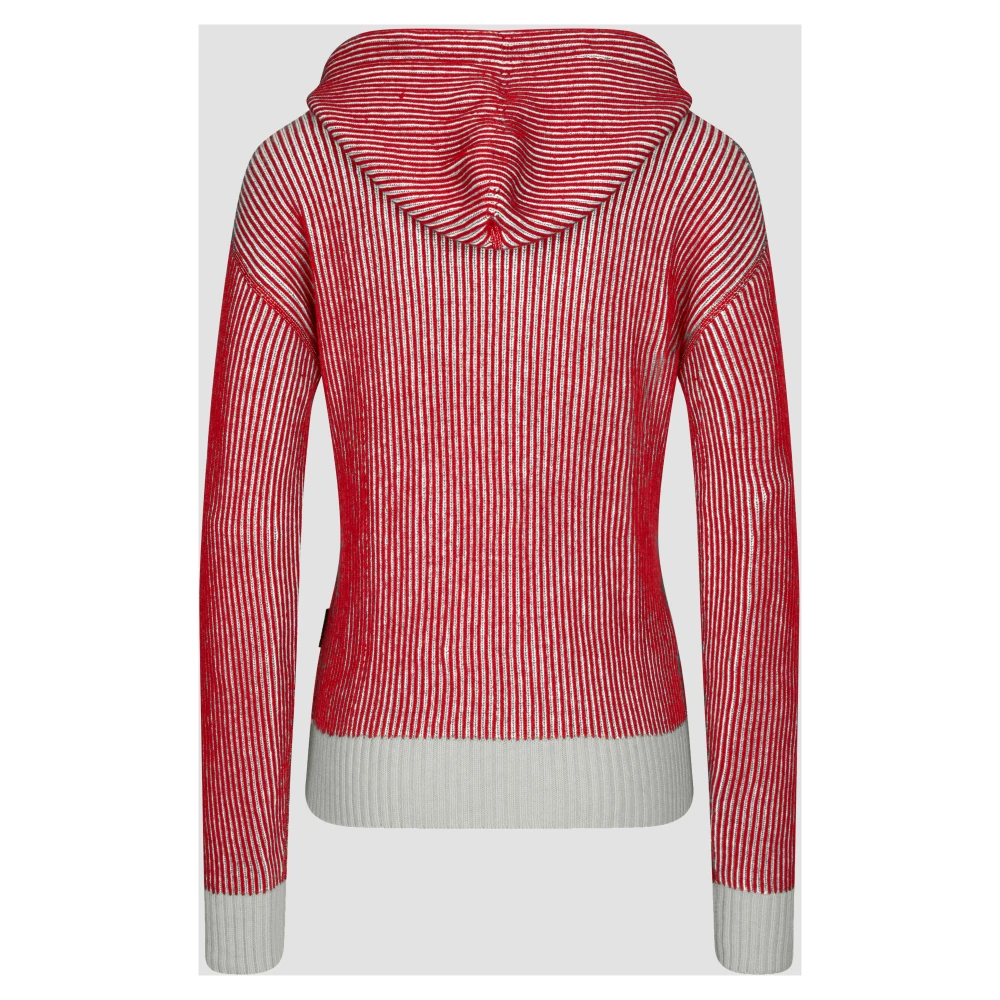 add Vest IN Dubbele RIB Red Dames