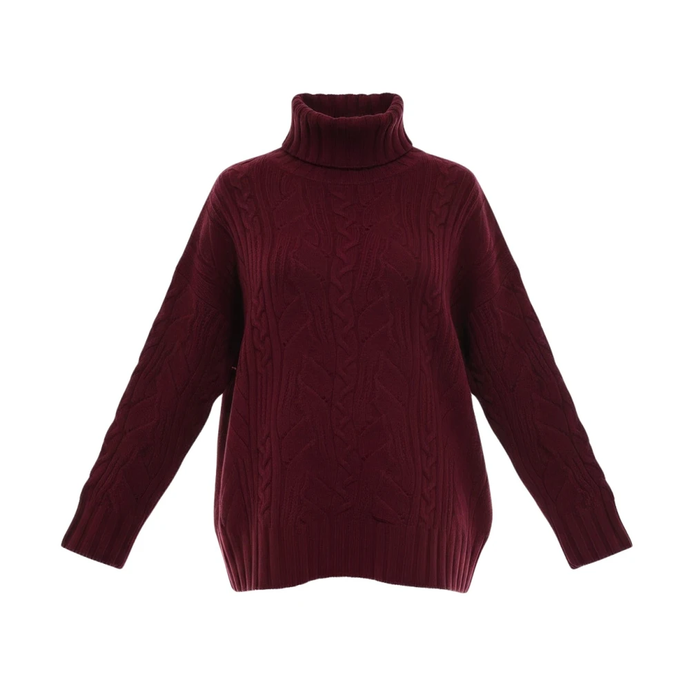 D.exterior Women's Red 61191 Turtleneck Jumper - Turtlenecks - L - Knitwear