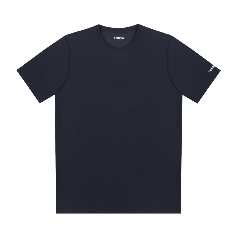 People of Shibuya Rekbare Jersey T-shirt met reflecterend logo Blue Heren