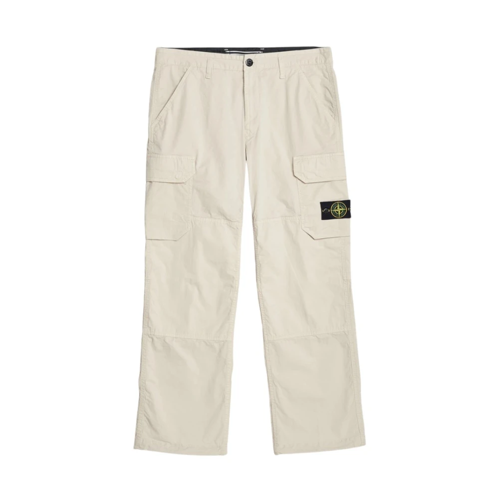 Stone Island Beige Cargo Trousers Regular - Male - Straight Trousers - W33 - Trousers