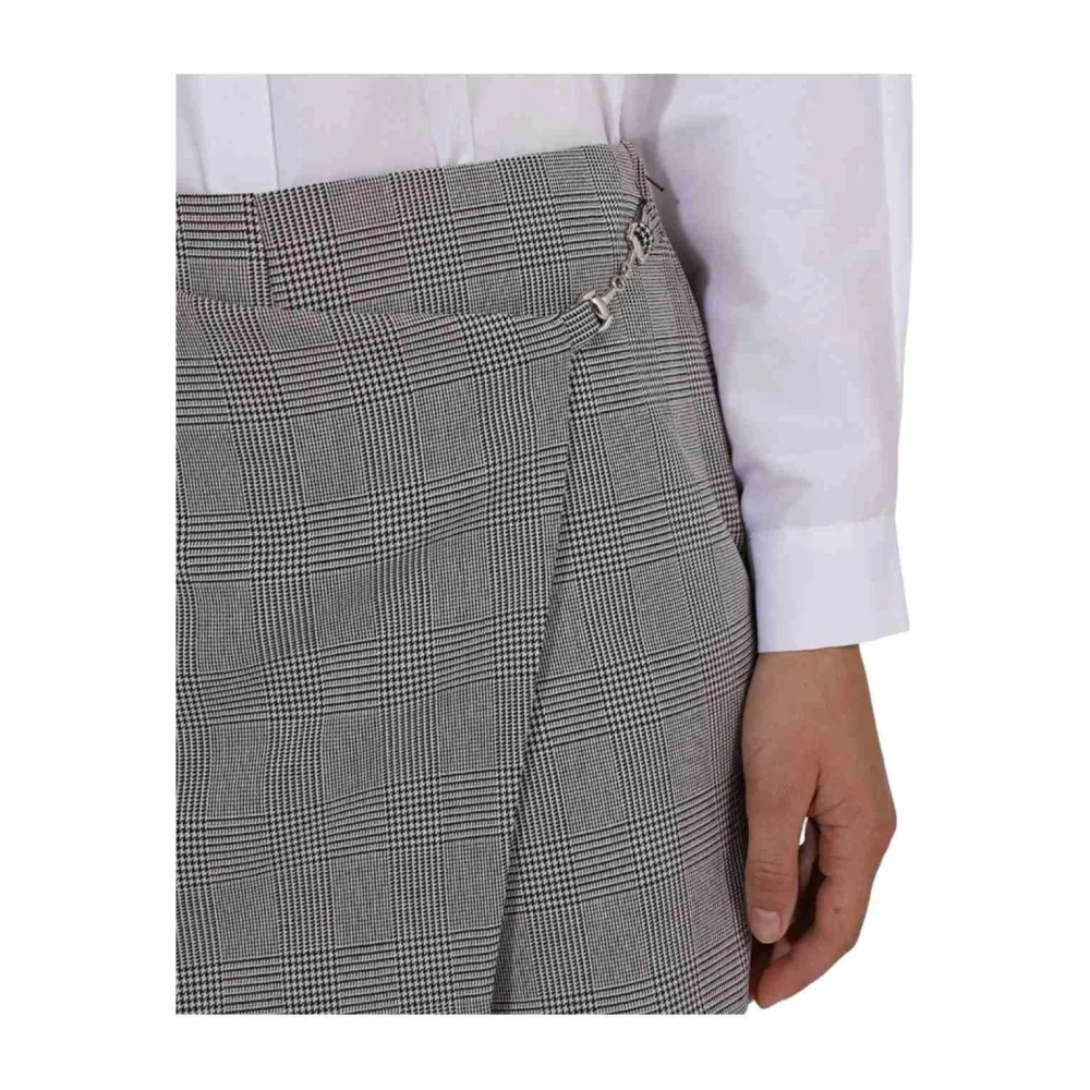 Naf Veelzijdige Grijze Geruite Rok Broek Gray Dames