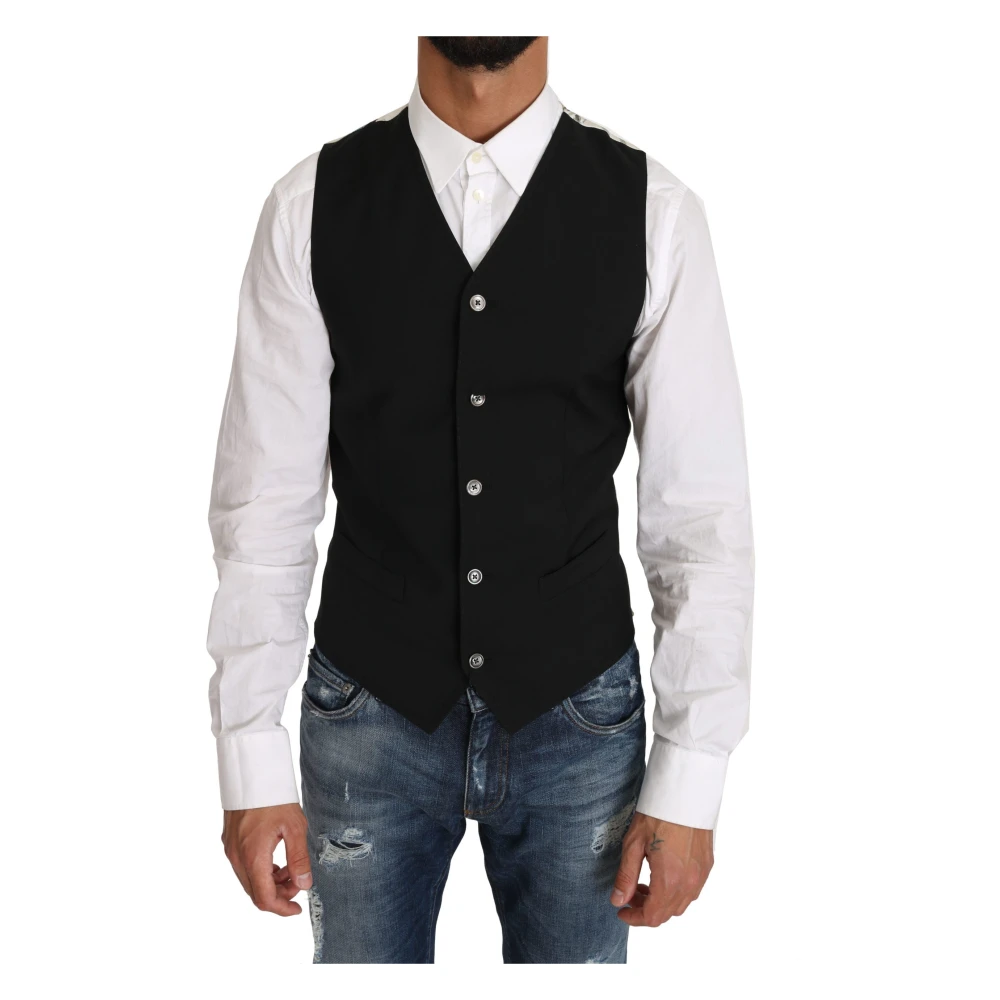 Dolce & Gabbana Women's Black Wool Blend Vest