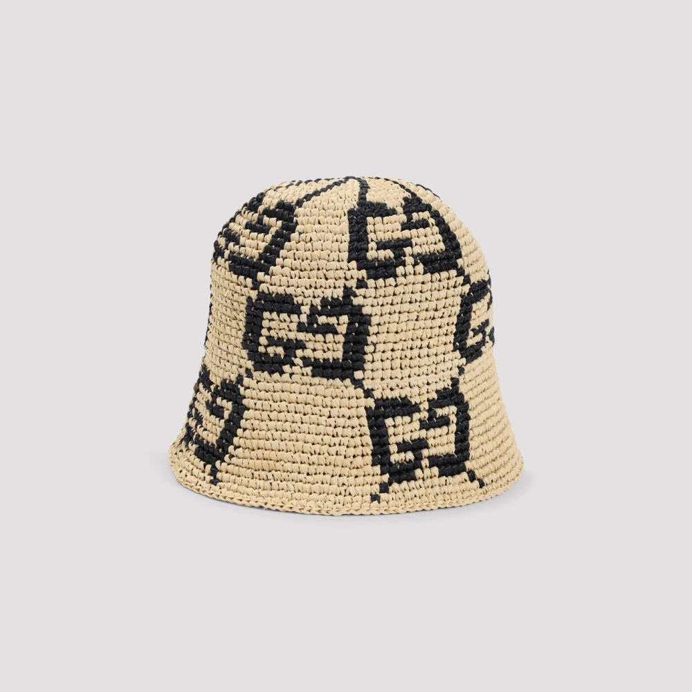 Gucci Raffia Hoed voor Stijlvolle Look Beige Dames