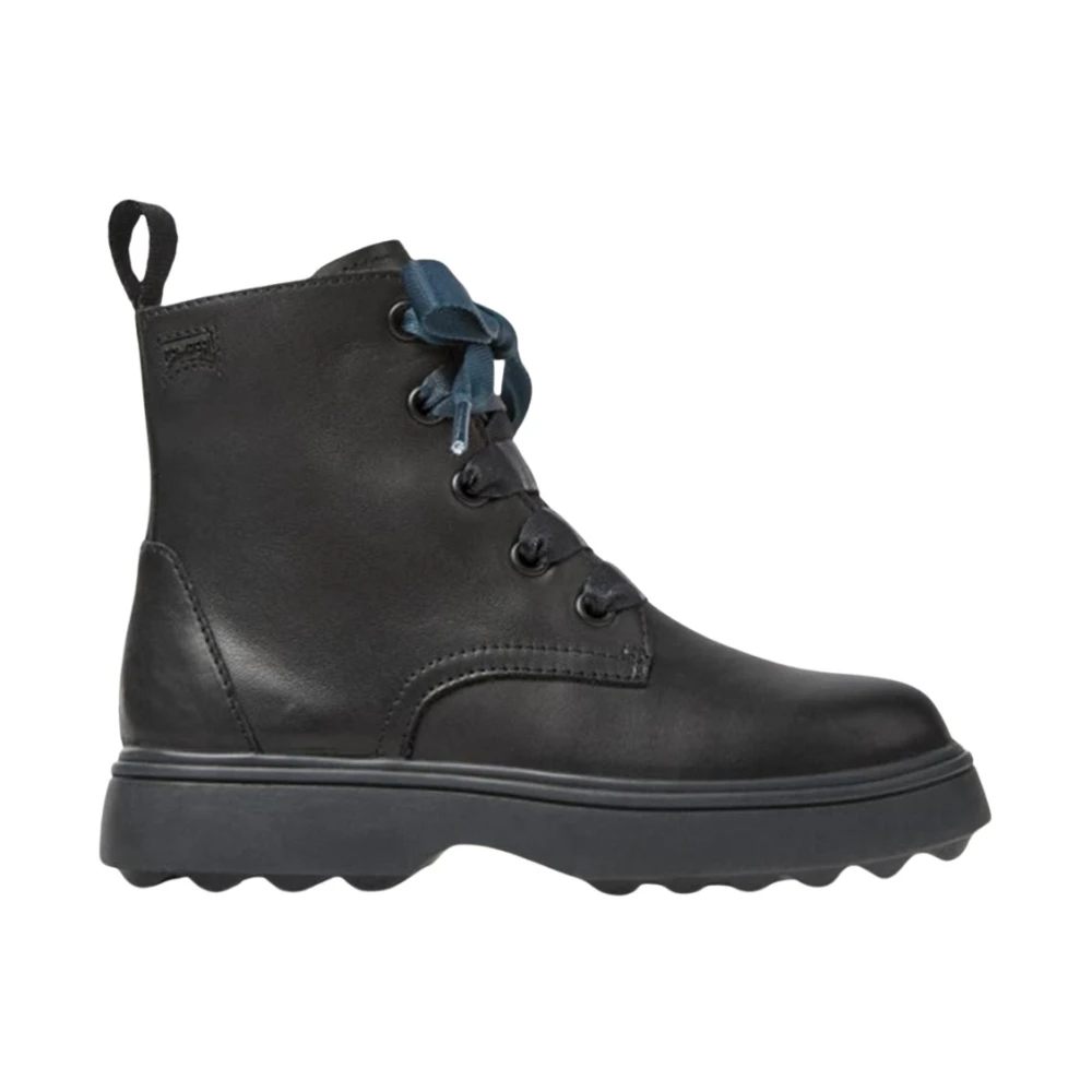 Camper Unisex Kids Black Kids Boots, 26 Eu, Chunky Sole Laceup Boots For Kids