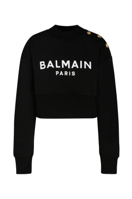 black-logo-print-cropped-sweatshirt