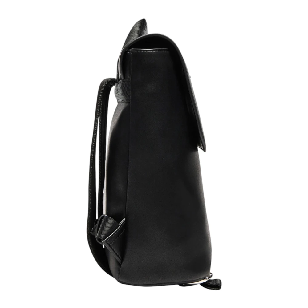Tommy Jeans Zwarte Polyurethaan Tote Bag Herfst Winter Black Dames