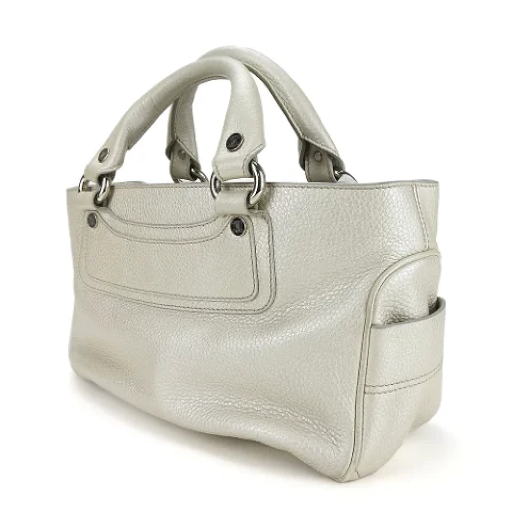 Celine Vintage Pre-owned Leather handbags Gray Dames