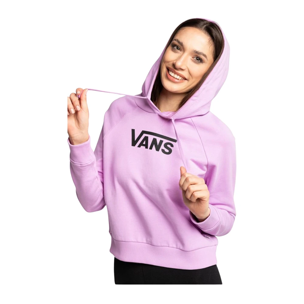 Vans Katoenen Hoodie Rozenprint Purple Dames