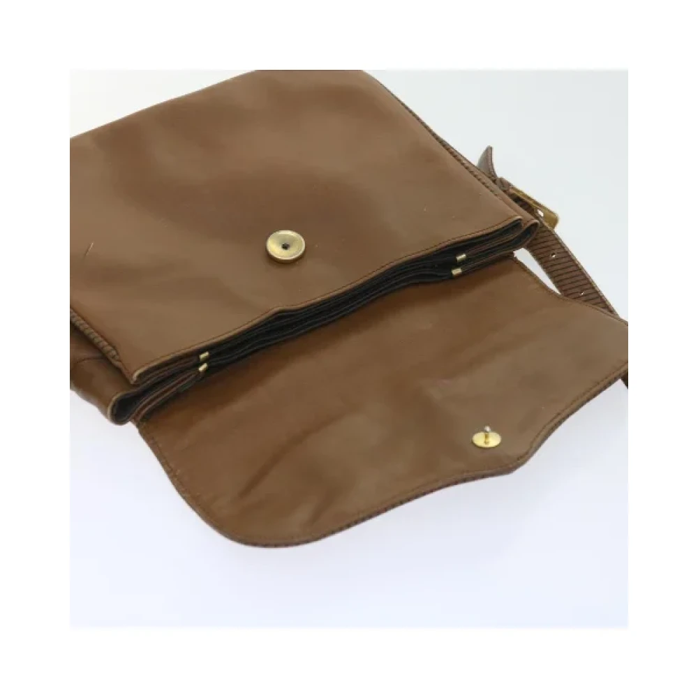 Valentino Vintage Pre-owned Leather shoulder-bags Brown Dames