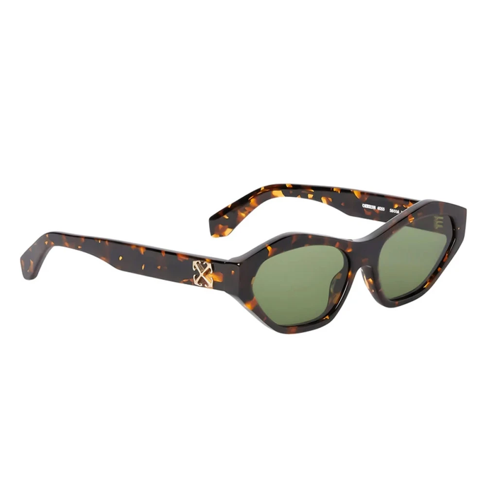 Off White Women's Green Havana Sunglasses