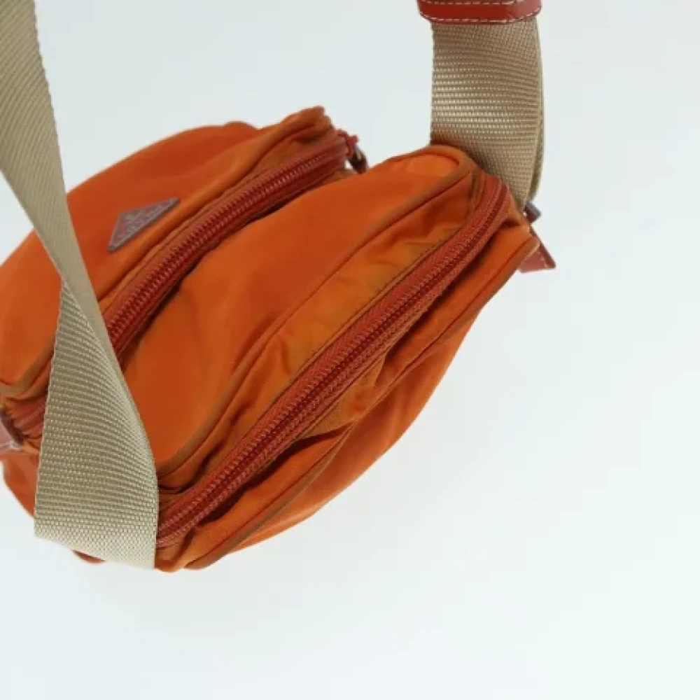 Prada Vintage Pre-owned Nylon prada-bags Orange Dames