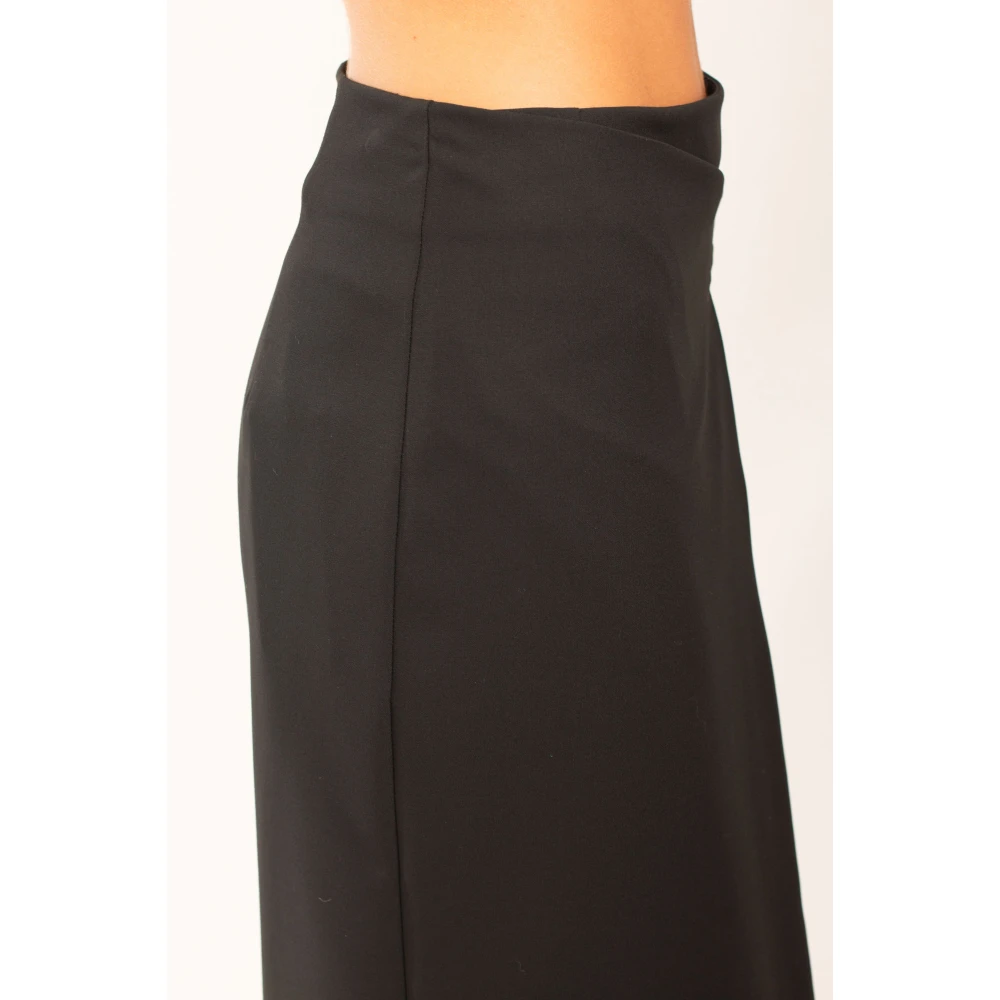 pinko Elegante Longuette Rok in Zwart Black Dames