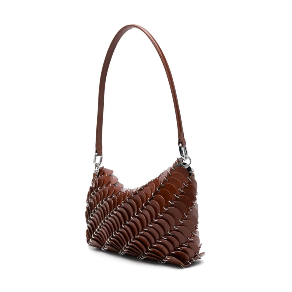 Paco Rabanne Cognac Handtas P216 Stijlvol Model Brown Dames
