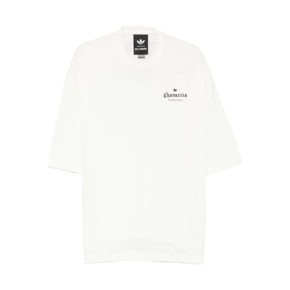 Adidas Men's White T-Shirts, S, Logo Short-Sleeve Tee