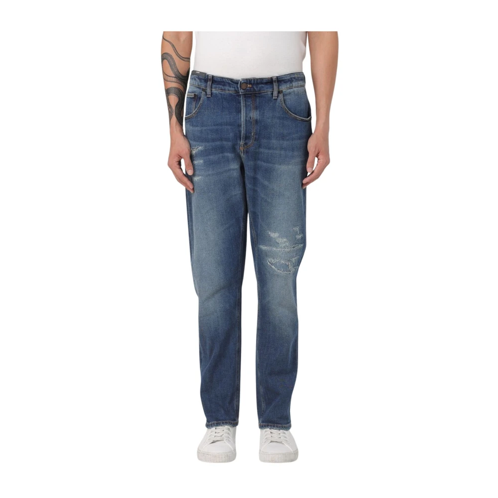 PT Torino Stretch denim jeans met taps toelopende pasvorm Blue Heren