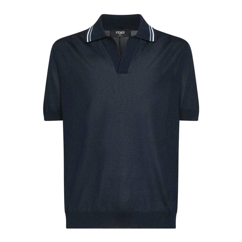 Fendi Men's Blue Polo Shirt - Polo Shirts - Xl - Tops