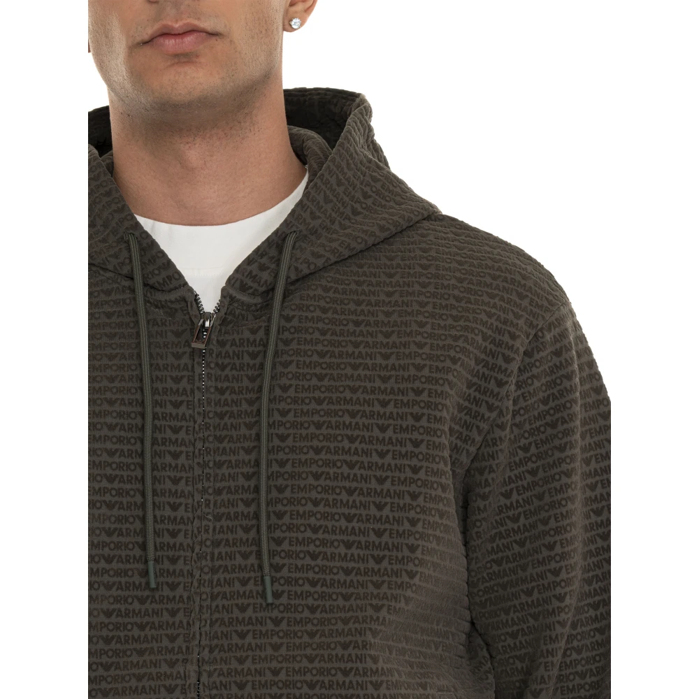 Emporio Armani Casual Sweatshirt voor Mannen Green Heren