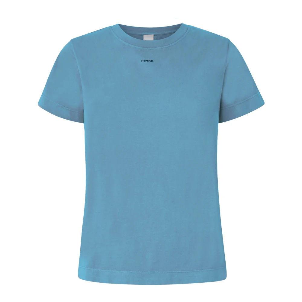 pinko Casual Katoenen T-shirt voor Mannen Blue Dames