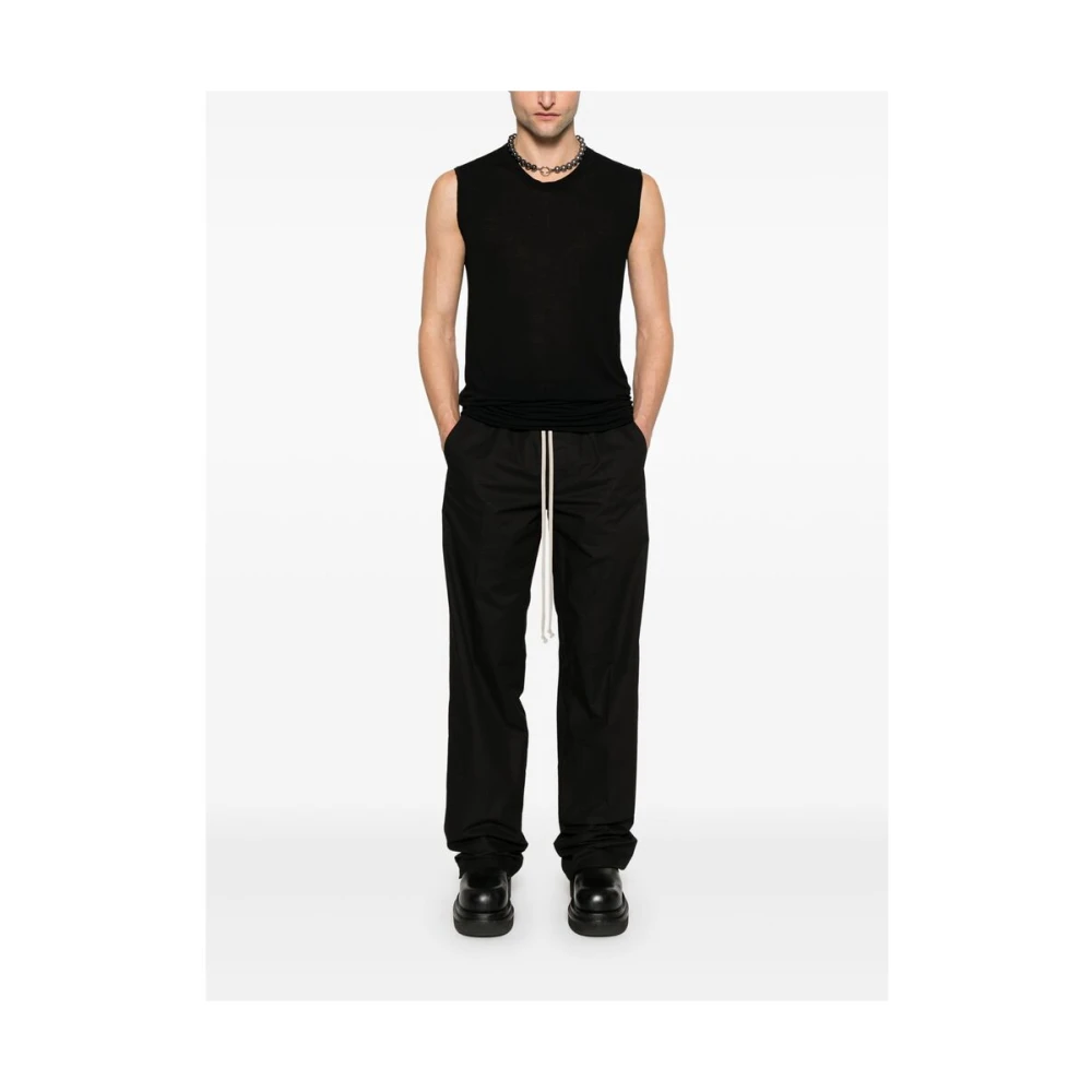 Rick Owens Mouwloze T-shirt met ronde hals Black Heren
