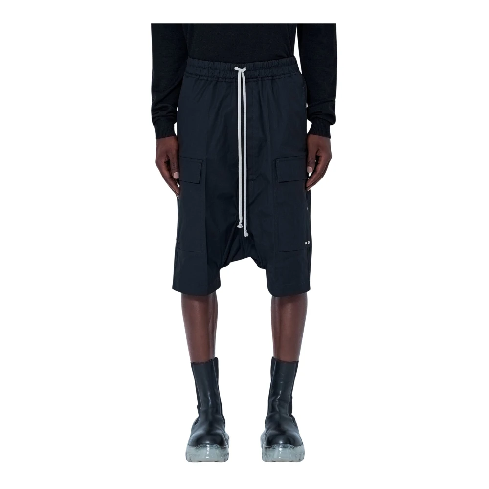 Rick Owens Black Cargobela Shorts - Male - Bermudas - L - Shorts
