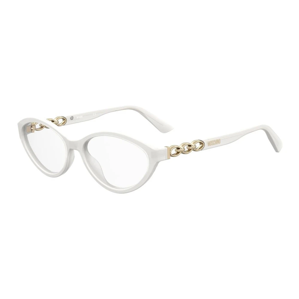 Moschino Witte Acetaatmontuur Bril White Dames
