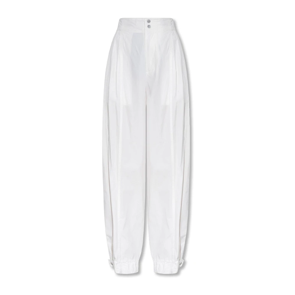 Bottega Veneta Loose-Fitting Trousers - Female - Tapered Trousers - White - 2XS - Trousers