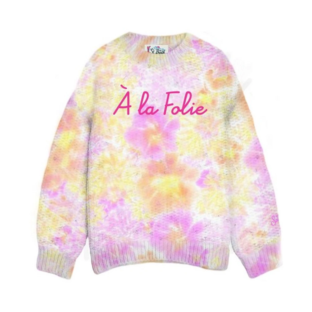 MC2 Saint Barth Tie Dye Mohair Sweater Multicolor Dames