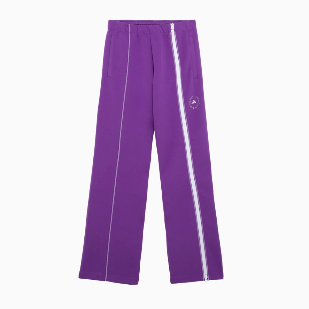 Adidas by stella mccartney Flared Sweatpants van Gerecyclede Materialen Purple Dames