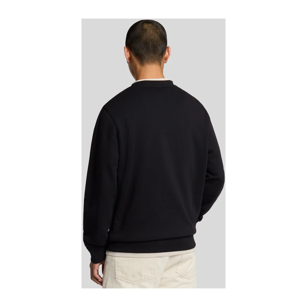 Lyle & Scott Mid Layers Klem Gelabeld Crew Neck Sweatshirt Black Heren