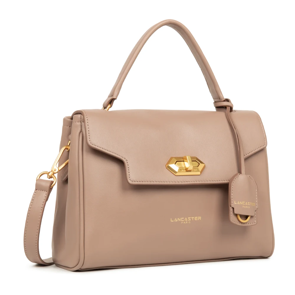 Lancaster Grace Flap Handtas met Klem Beige Dames