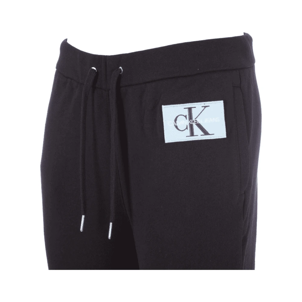 Calvin Klein Sportieve Zwarte Denim Joggers Black Dames