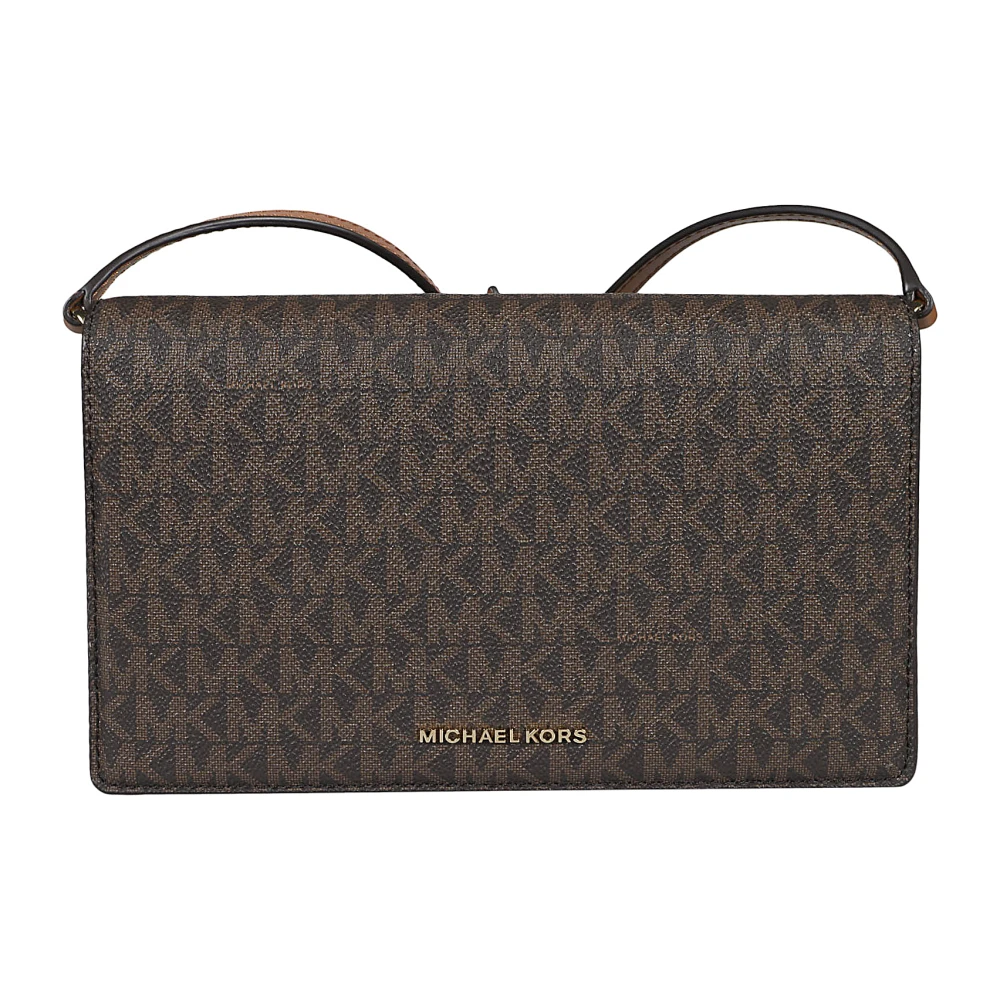 Michael Kors Stijlvolle Flap Crossbody Tas Brown Dames