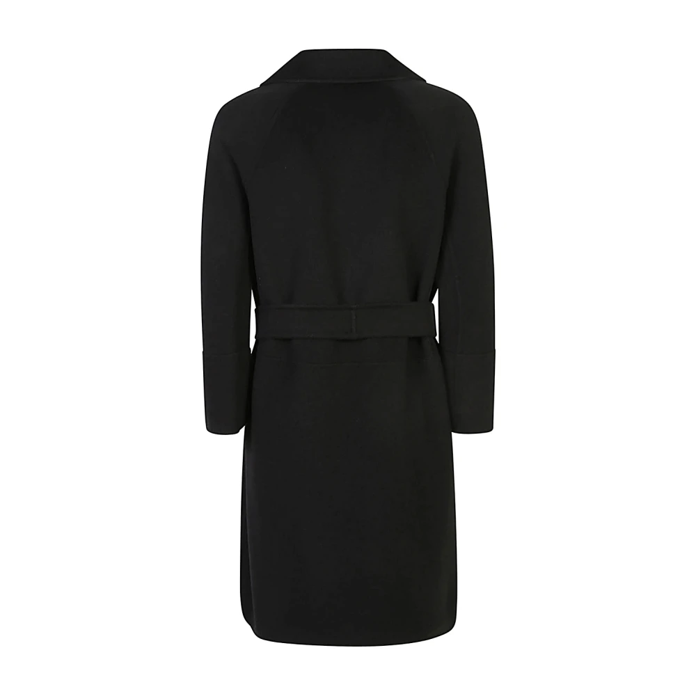 Max Mara Zwarte wollen ceintuurjas Black Dames