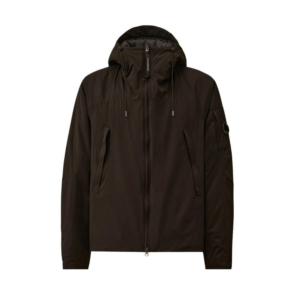 C.p. Company Men's Black Light Jackets, L, Pro-Tek Hooded Padded Jacket