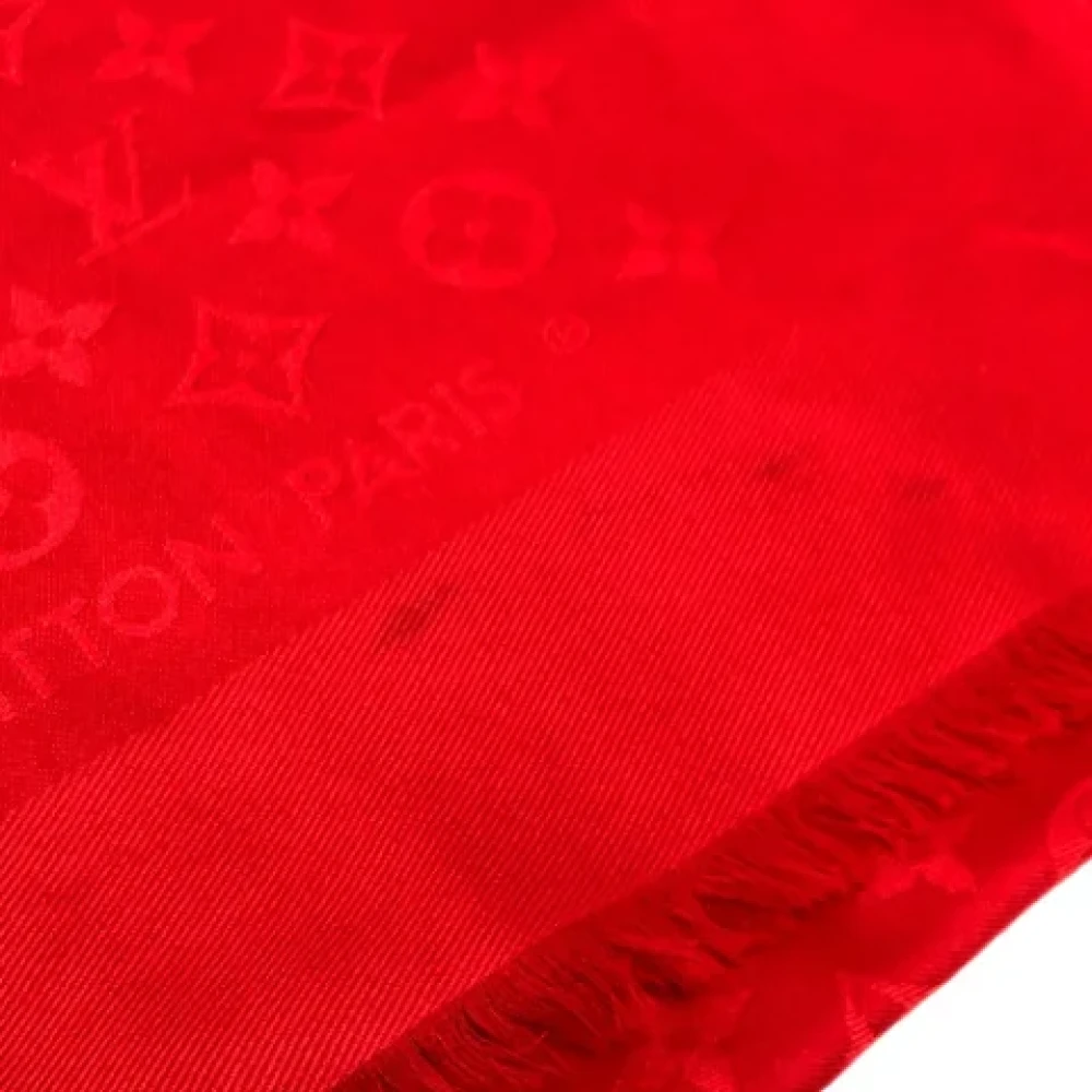 Louis Vuitton Vintage Pre-owned Fabric scarves Red Dames