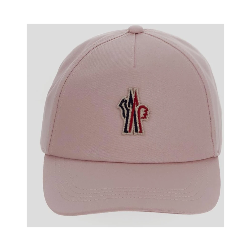 Moncler Katoenen Logo Cap Pink Dames