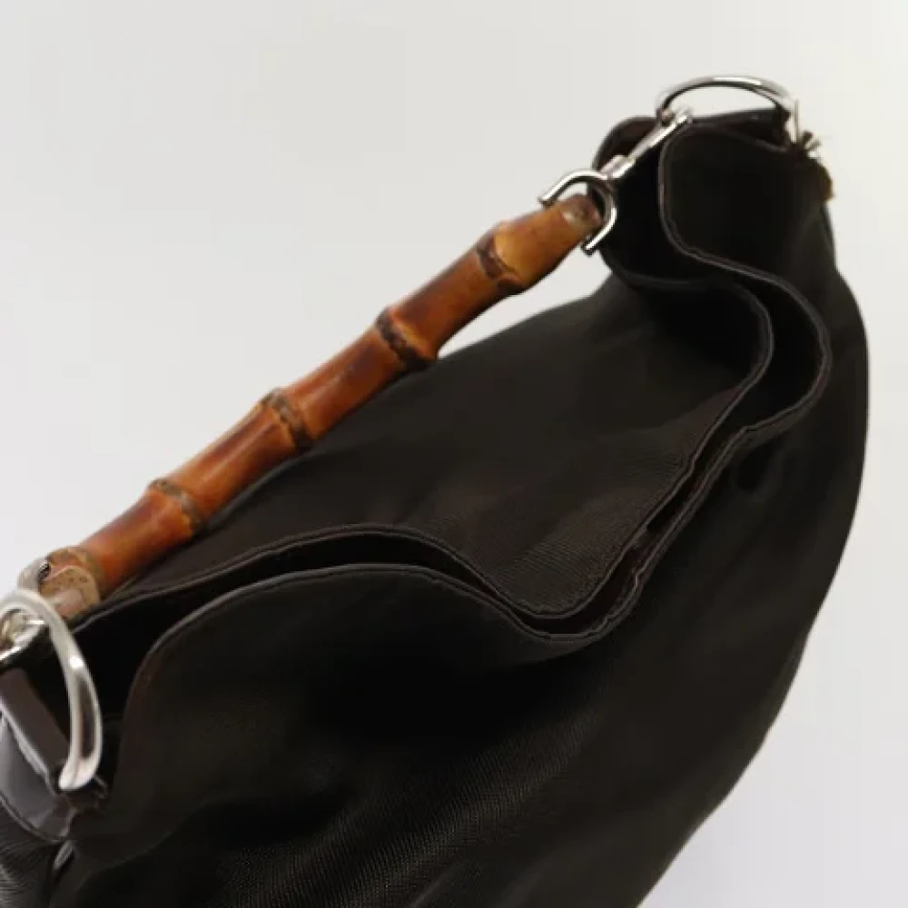Gucci Vintage Pre-owned Nylon gucci-bags Brown Dames