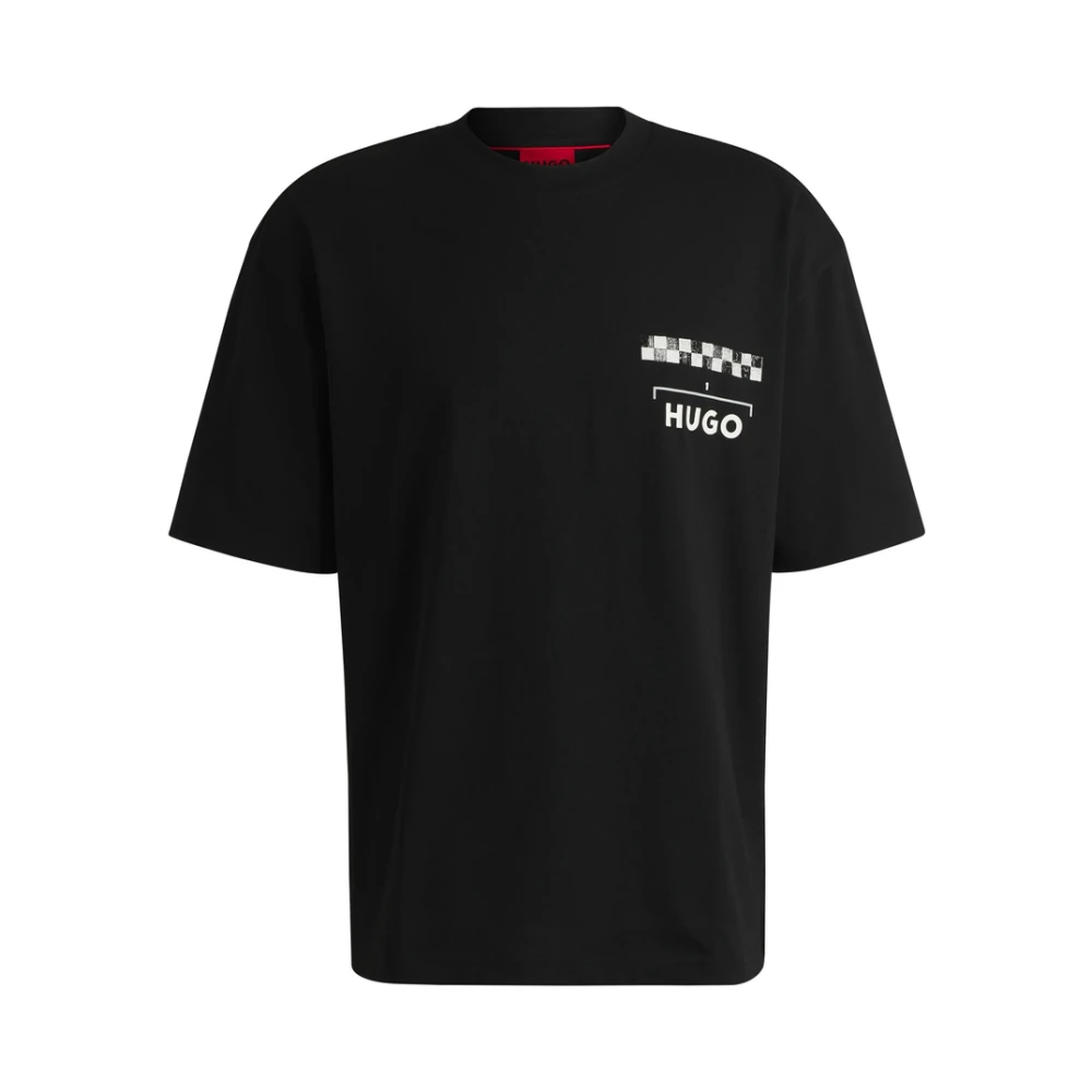 Hugo Boss Zwarte Crew Neck T-shirt Korte Mouwen Black Heren