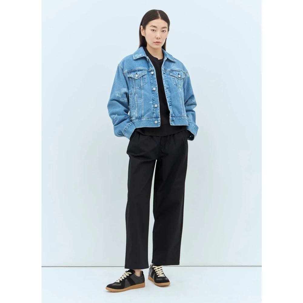 Carhartt WIP Grafische Stempel Denim Jack Blue Dames