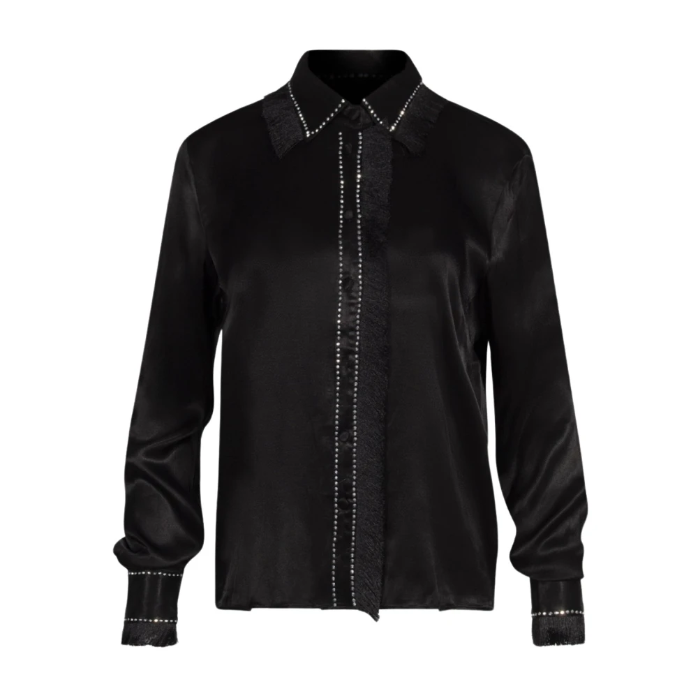 Radical Sofie Zwarte Satijnen Blouse Black Dames