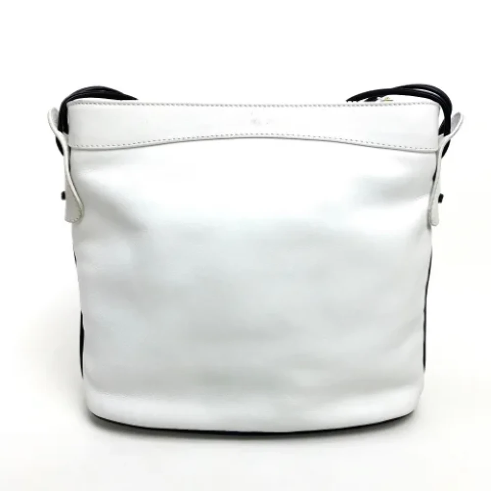 Celine Vintage Pre-owned Leather shoulder-bags White Dames