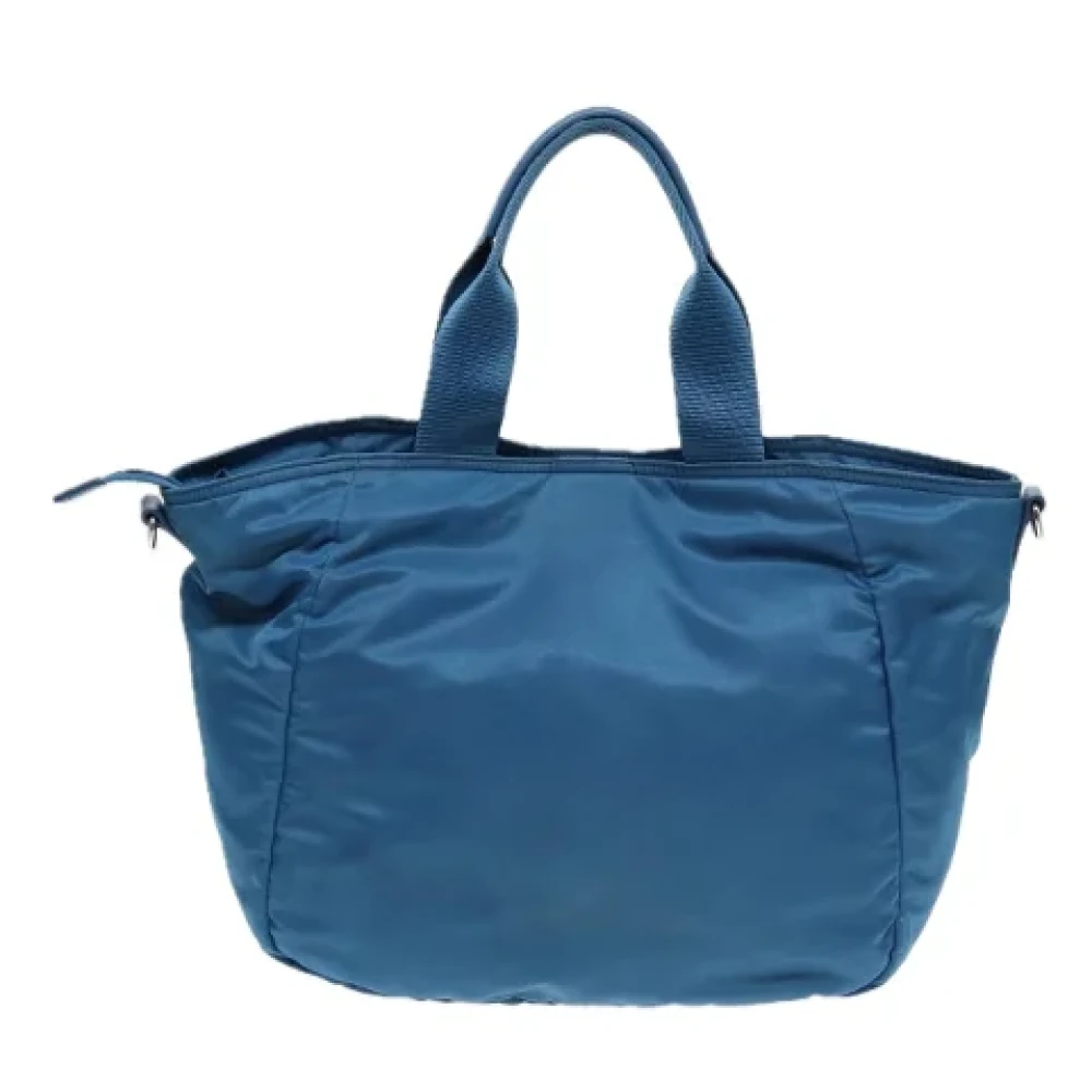 Prada Vintage Pre-owned Nylon prada-bags Blue Dames