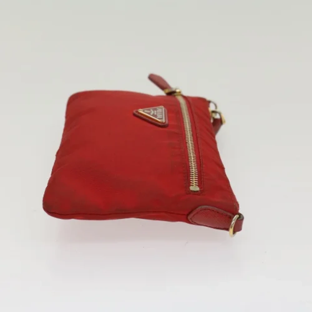 Prada Vintage Pre-owned Nylon pouches Red Dames