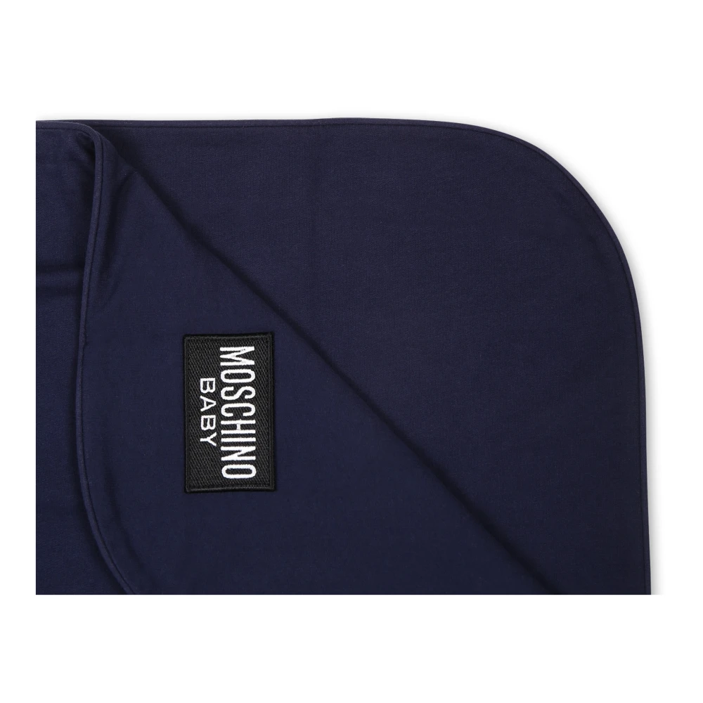 Moschino Blauw Katoen Teddybeer Deken Blue Unisex