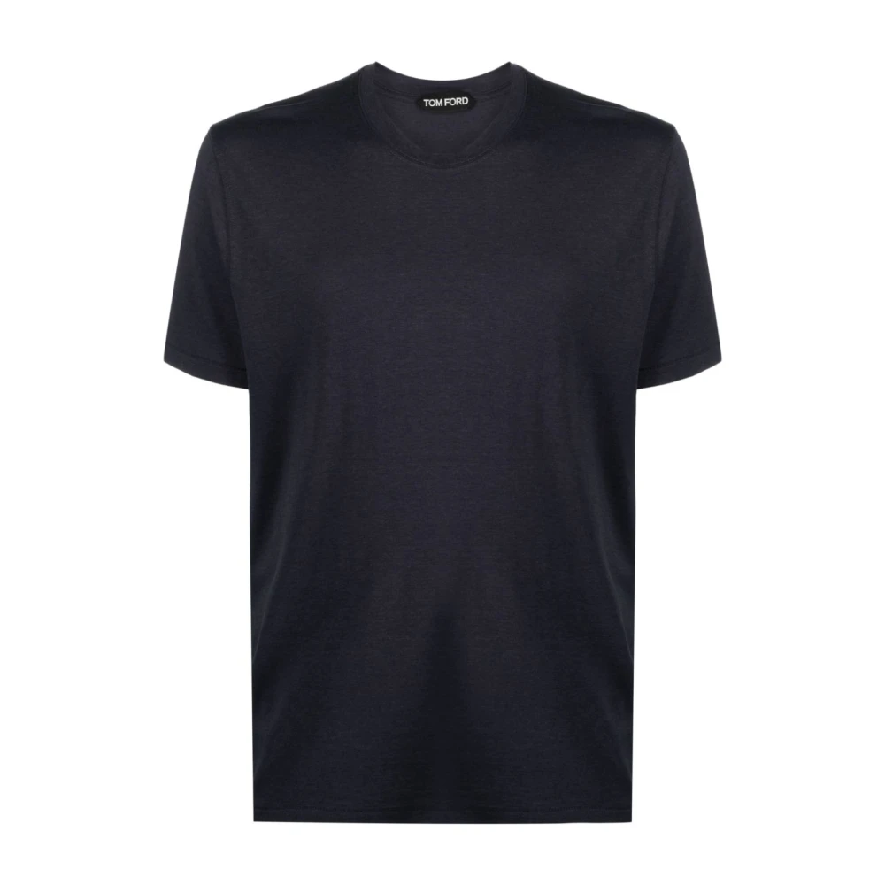 Tom Ford Blauwe Crew-neck T-shirt en Polo Blue Heren